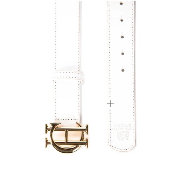 Holland Cooper Classic White Leather Belt with Gold Buckle Small - Picture 5 of 7